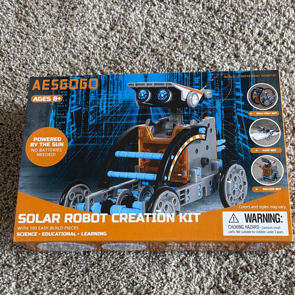 Solar Robot Creation Kit - Blue and Orange